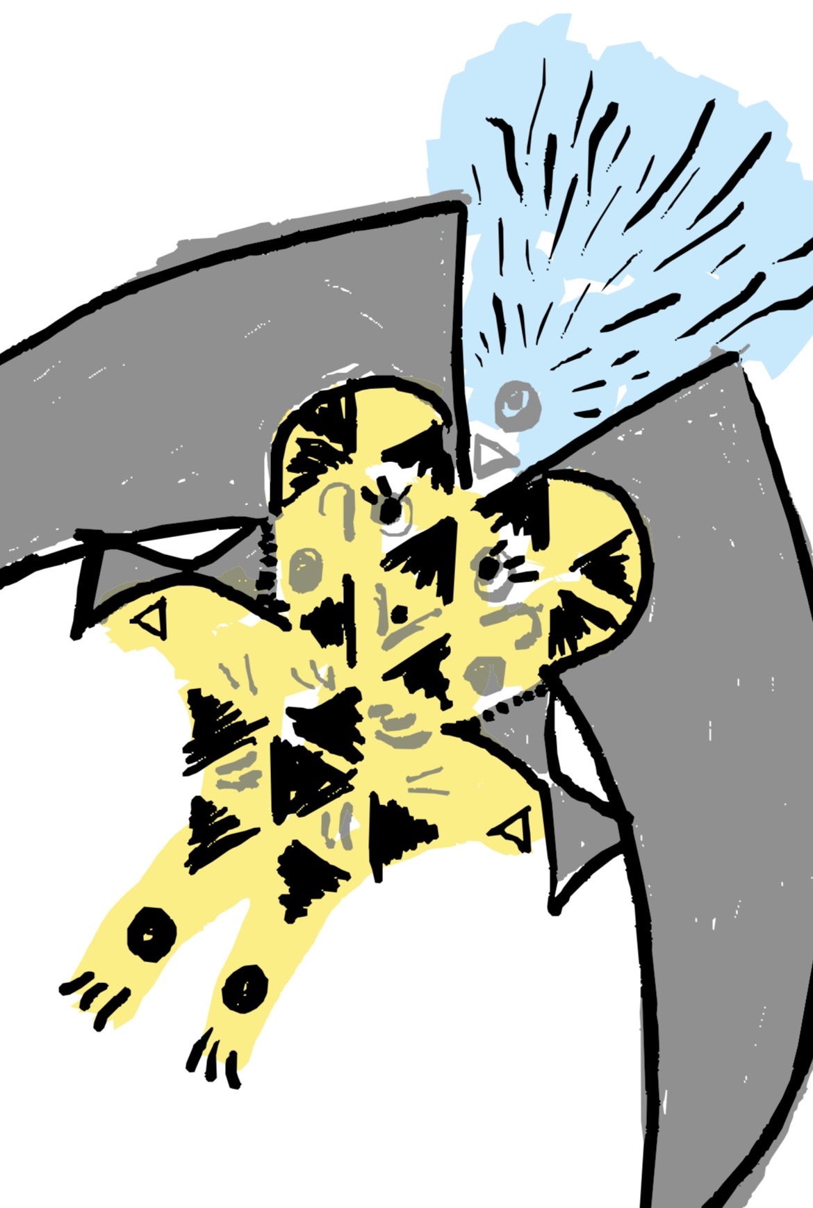 A hand-drawn doodle illustration from a creative exercise